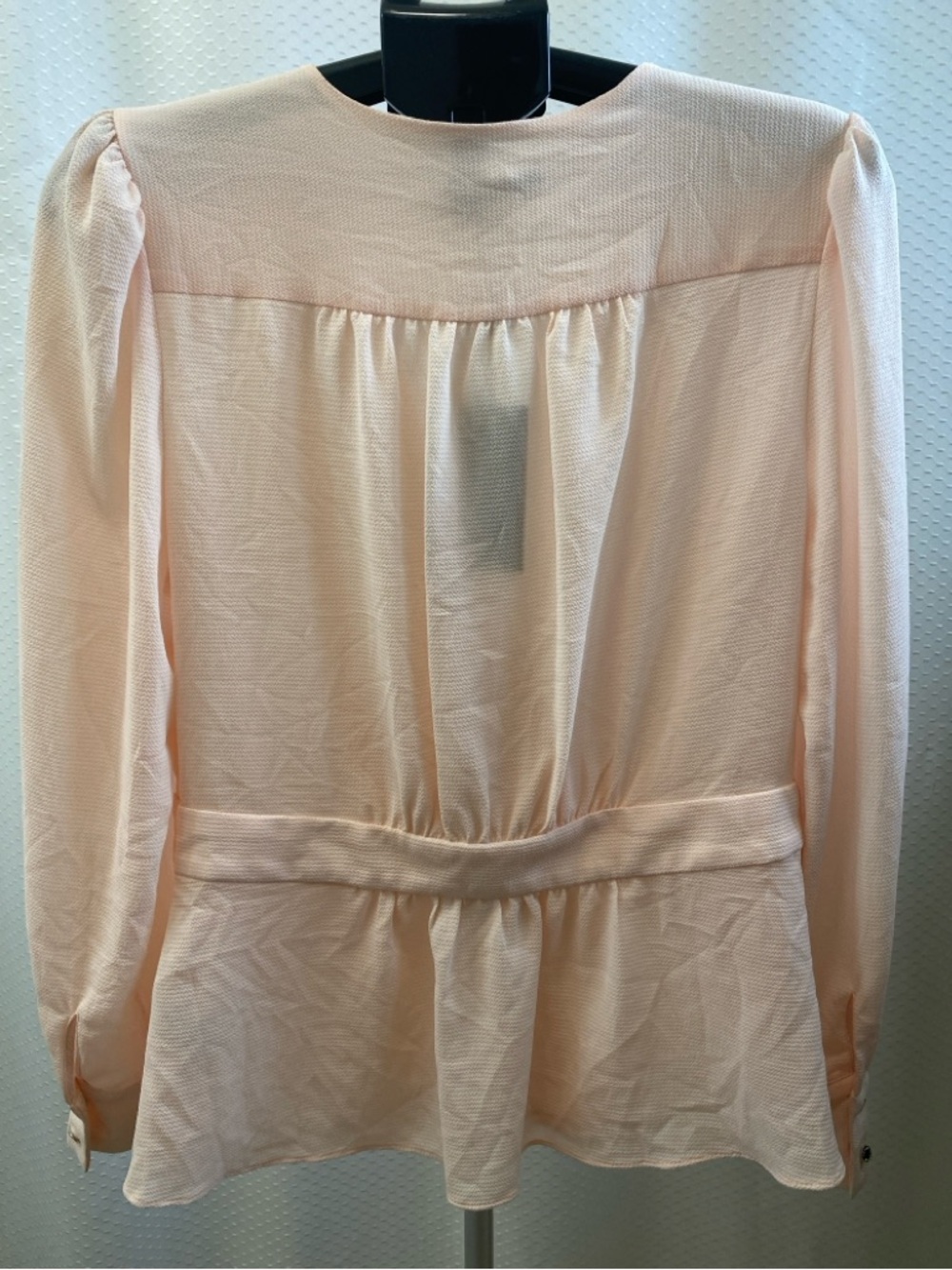 Tommy Hilfiger Soft Blush Pink V-Neck Peplum Top Size M - Picture 3 of 9